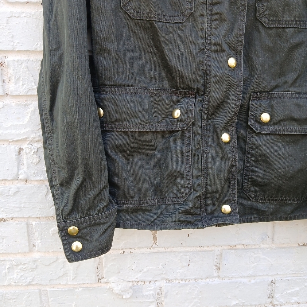 J. Crew Field Jacket Dark Olive Green Military - Picture 9 of 9